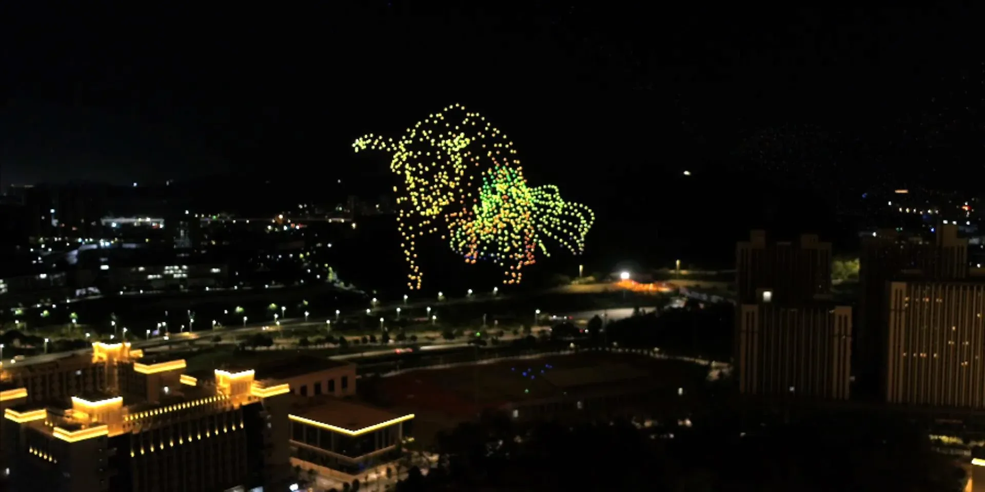 Drone swarm light show